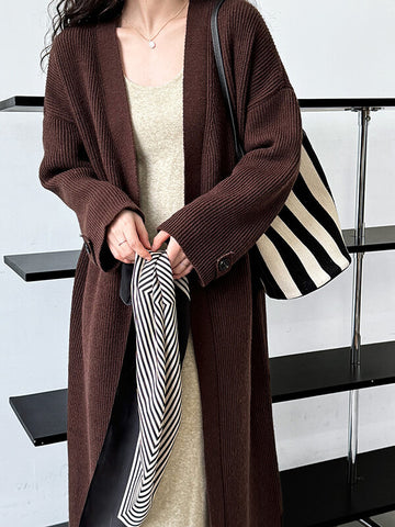 Airchics cardigans longue boutonsfemme décontracté